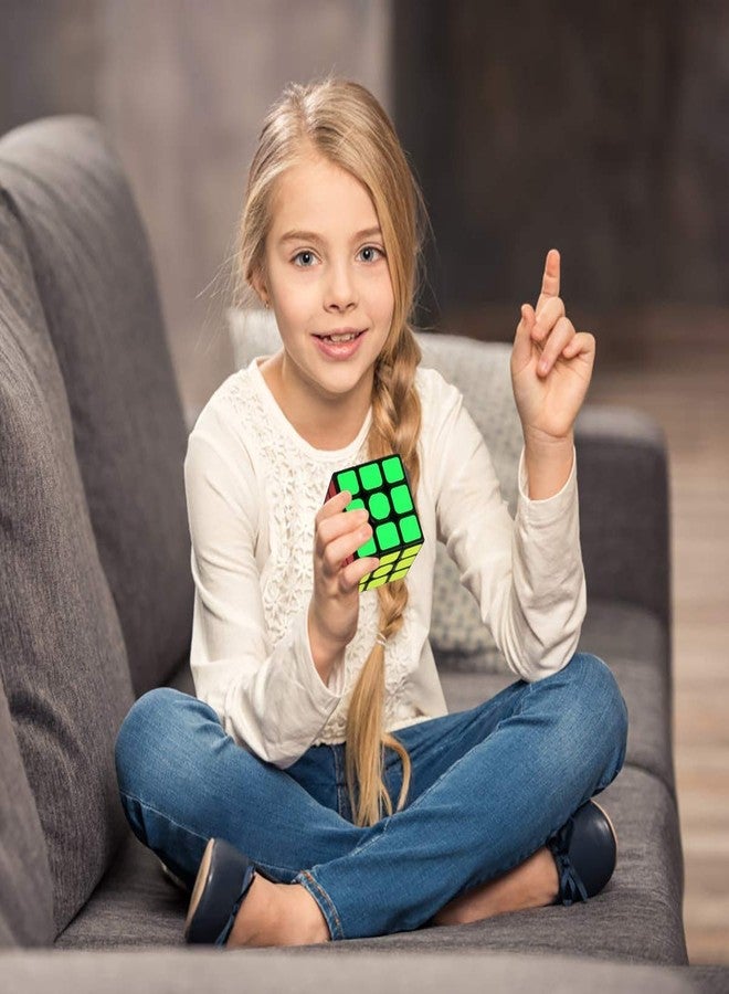 Authfort Magic Cube Bundle 3x3x3 Cube Sticker & Stickerless Puzzle Cubes Collection Toy for Kids (2 Pack) (2 Pieces) - Image 5
